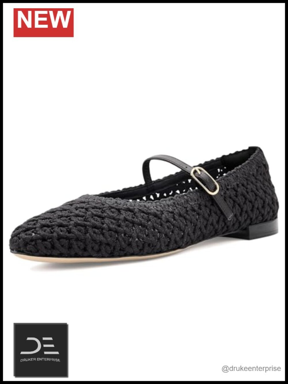Womens Leather Ballet Flats Mary Jane Buckle Slip On Comfort Office Shoes
